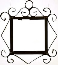 House Numbers, Ceramic Numbers & Letters Tiles, Scroll Design, Frame Size: 15cm x 15cm (2 Tile Frame