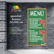 Banners 50x100 Custom Design Menu Lists
