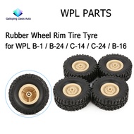[Cashback]Rubber Wheel Rim Tire Tyre for RC 1/16 Climbing Crawler Car WPL B-1/B-24/C-14/C-24/B-16 Truck Model Spare Parts Accessories