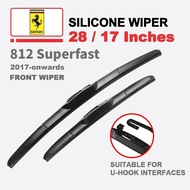 Ferrari 812 Superfast wiper blade set for 2017-onwards  banana type front window silicone hybrid car