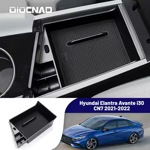 For Hyundai Elantra Avante i30 Sedan CN7 2021 2022 Car Center Armrest Storage Box Interior Accessori