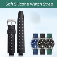 22mm Soft Silicone Watch Strap for Tudor Pelagos m25500 25600 Waterproof Rubber Watch Band Men's watch accessories