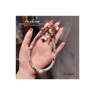 【Wind Trade】 Fashionable Short Mobile Phone Lanyard Durable Outdoor Travel Sparkling Diamond Handhel