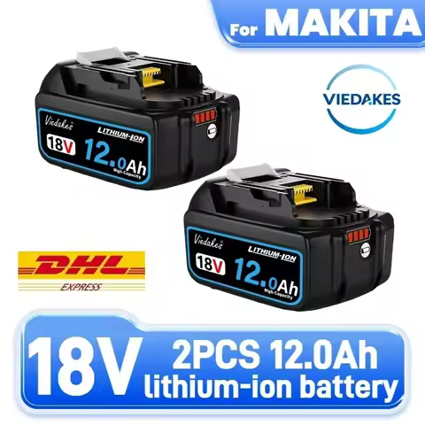 Original 18V 8.0Ah/10.0Ah/12.0Ah rechargeable battery for Makita drill DDF487 DTW700 DHP489 DGA404 D