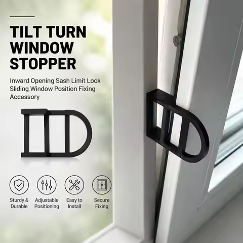 Tilt Turn Window Stopper Inward Opening Sash Limit Lock Sliding Window Position Fixing Accessory