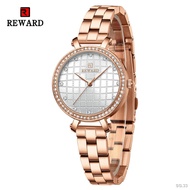 ☃REWARD Dress Watches for Ladies Top Brand SEIKO Movement Luxury Quartz Stainless Steel Wristwatches Thin Clock Women Ro