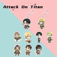 Hot Attack On Titan Anime Keychain Acrylic Wings Of Liberty Key Ring  Levi Ackerman Eren Jaeger Figure Pendant Key Holder Student Cosplay Gift