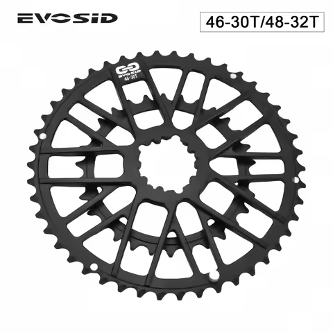 EVOSID Road Bike Chainring 48-32T 46-30T Double Chainring CNC Gravel Bike Chain wheel for 9/10/11/12