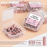 Angelica Pink Abrasive Head Size 100 Medium Coarse - Abrasive Surface Before Applying Powder, Shapin