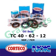 NOK Corteco Oil Seal for 40*62*12 / 40mm x 62mm x 12mm / 40-62-12