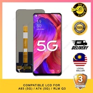 BROSHOP Compatible Lcd For OP A93 / A74 / Realm Q3 / A54 5G Digitizer Skrin Glass Touch Screen MO