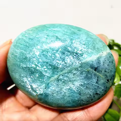 Natural Crystal Amazonite Palm Stone Sorcery Meditation Mental Energy Cure Feng Shui Crystal Home De