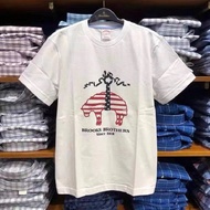 Brooks BROTHERS/Booker BROTHERS New Style Back Print LOGO Gray Print Short Sleeve T-Shirt Men