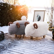 []  Sheep Animal Ottoman Stools Children's Stool Animal Shape Footrest Stool KZG2
