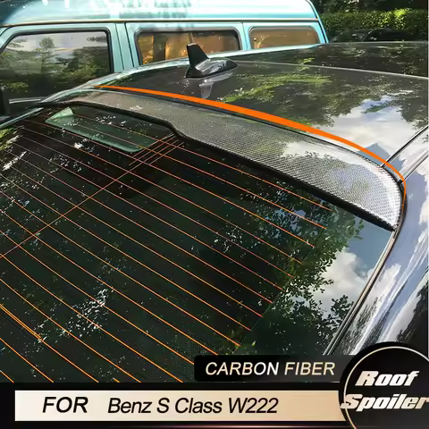 Car Rear Roof Spoiler Wings for Mercedes Benz S Class W222 S65 AMG Sedan 2014-2017 Rear Spoiler Wind