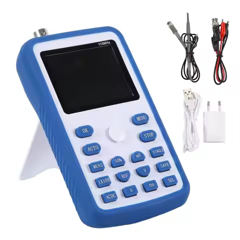 A02M-1C15 Handheld Oscilloscope Digital Sampling Rate 500MS/S Analog Bandwidth 110Mhz Support Wavefo