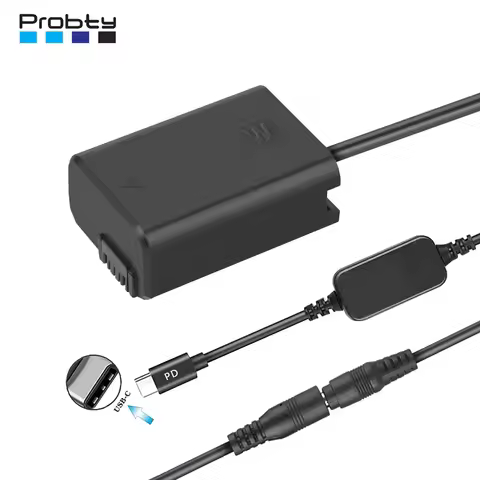 NP-FW50 Dummy Battery USB Type-C Cable PD Adapter for Sony A7S2 A7S A7 II R RII a7m2 A6000 A6300 A65