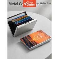 Unisex RFID Metal Card Holder Sleeve | Side Opening Anti Theft Protector | Fashion Credit Card Case 