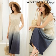 SG LOCAL WEEKEND X OB DESIGN CASUAL WOMEN ELASTIC WAIST SLEEVELESS HEM GRADIENT DRESS TOP S-XXXL PLUS SIZE