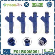 4pcs Fuel Injection F01R00M091 For Chinese Car Engine Injection Valves 4 Holes High Impedance Better