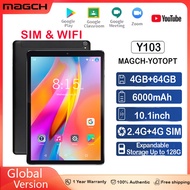 MAGCH Tab แท็บ T10/Y103 10.1นิ้วแอนดรอยด์11 6580MAh 4GB RAM 64GB รอม4G WIFI คอมพิวเตอร์แท็ปเล็ต LTE Wifi และบลูทูธรองรับกล้อง8MP OTG แท็บเล็ตเด็ก2023ใหม่