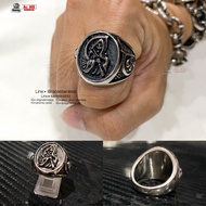 แหวน ยมทูต รุ่น2 แหวนสแตนเลส แหวนเท่ๆ แหวนแฟชั่น สแตนเลสแท้ stainless 316l แท้100% allacc แหวนผู้ชาย แหวน