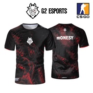 2025 CS2 Esports Team G2 New Uniform Jersey CS GO Game Training Suit T Shirt Men's Women's Casual Ro