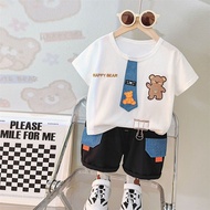 Boy Short-Sleeved Baby Set Two-Piece Cute Handsome Boy Baby Thin Children