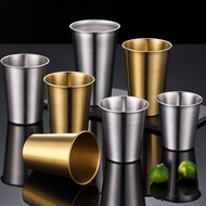 Oukeai 304 Stainless Steel Beer Mug Outdoor Camping Single Layer Cold Drink Mug Stainless Steel Wate