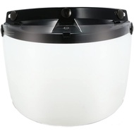 Visor Shield Lens,Universal 3 Snap Flip Up Visor Shield Lens for Retro Open Face Motorcycle Helmet