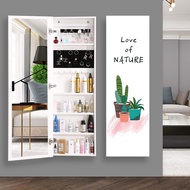 Mirror Full-Length Mirror Floor Mirror Home Wall Mount Wardrobe Mirror Paste Full-Length Mirror Storage Cabinet Bedroom Girl