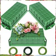 Floral Foam Cage, 3 Pack Floral Foam Blocks for Flower, Flower Holder with Floral Foam, Cage Bowl Fl