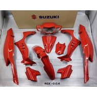 SUZUKI RGX 120 COVER SET SGP COLOUR RED,YELLOW LEG SHIELD