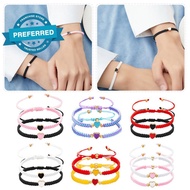 Simple Oil Drop Love Heart Shaped Braided Bracelet Sister Day Valentine's Adjustable Gift I7i0