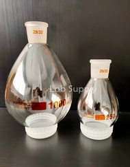 ขวดระเหยสาร ขวดลูกแพร Evaporating Flask ขนาด 100  1000  2000 ML. Joint 29/32 ขวดระเหย Evap Flask