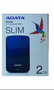 【 贈硬碟收納包 】 ADATA 威剛 2T 外接硬碟 2TB 行動硬碟 2.5吋 HV320 硬碟