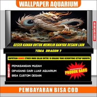Aquarium sticker, dragon motif aquarium background, dragon aquarium wallpaper, dragon picture sticke