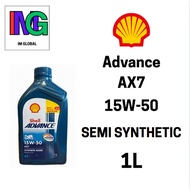 ORIGINAL SHELL MALAYSIA Advance AX7 15W-50 1L