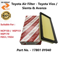 Toyota Air Filter - Toyota Vios Sienta & Avanza ( 17801 0Y040 )
