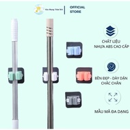 Mop Hanger, Broom Hanger, Toilet Brush Super Sticky Heavy Duty No Drilling Required, Convenient Mta-