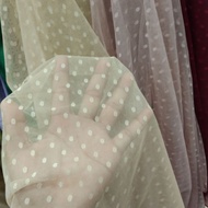 kain tile polkadot/Tille dot/kain dot/sof tille/meteran/bahan tile dot