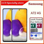 Original AMOLED For Samsung Galaxy A72 4G LCD Display Touch Screen With Frame Replacement