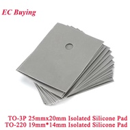 100Pcs/5pcs TO-3P TO-220 TO220 Isolated Silicone Pad Sheet Strip Heatsink Shim Film 25mm*20mm 25mmx2