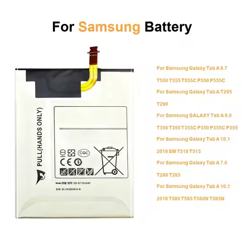 Tablet Battery EB-BT515ABU EB-BT585ABE Swd-WT-N8 For Samsung Galaxy Tab a T290 T295 7.0 8.0 9.7 10.1