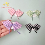 PICESTADIO Doll Clothes, 10~15cm Macaron Outfit Checkered Cloak,  Checkered Cotton Stuffed Doll 15cm