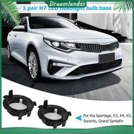 ❖Dreamlandss❖  1 Pair H7 LED Headlight Bulb Adapter Auto Accessories Plastic H7 LED Headlight Bulb A