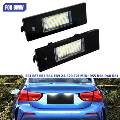 For BMW 1 Series E81 E87 E63 E64 M6 E85 E86 Z4 F12 F13 F20 K48 LED License Number Plate Lamp Car Lig