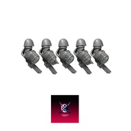 Grimdark scifi miniatures parts-Primal Hounds Destroyers Ripper Fists Right (x5)