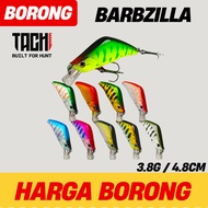 Gewang Minnow Umpan TACHI Barbzilla 4.8cm/3.8g Killer Fishing Lure Hard Bait Casting Sebarau Bass PB