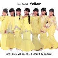 🔥RAYA 2024 (KIDS 1-12 TAHUN) TEMA SEDONDON LIGHT / SOFT YELLOW | BAJU KURUNG BUDAK MODEN RIAU KEBAYA KEBARUNG LACE SULAM